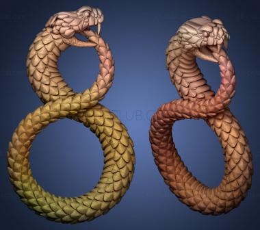 3D model snake eight (STL)